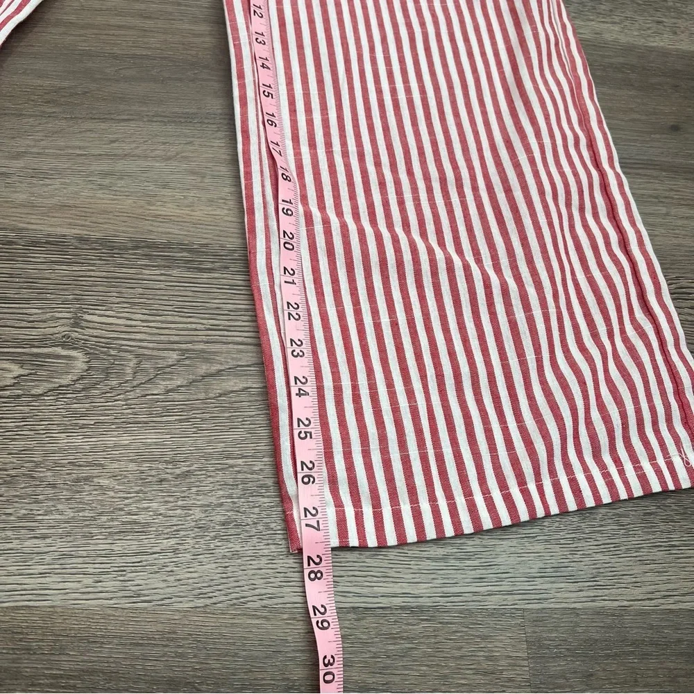 Striped Red and White Linen Pants California Original Design Small - Picture 6 of 6